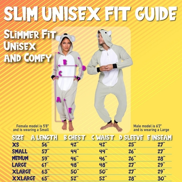 Funziez! Slim Fit Adult Koala Onesie One Piece. - Picture 4 of 15